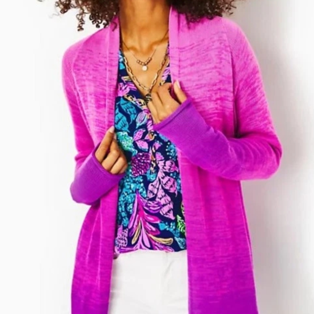 Lily Pulitzer Tatum Ombre Open-front Cardigan